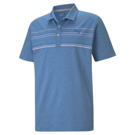 Puma Mattr Hazard Golf Polo - Blå i gruppen Golfhandelen / Klær og sko / Golfklær herre / Pique/T-shirt hos Golfhandelen Ltd (Mattr Hazard polo blue)